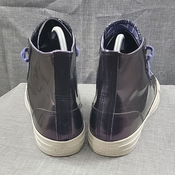 Converse All Star Chuck Taylor Hi-Top Metallic purple gloss Sneaker women's 10.5 - Picture 7 of 12